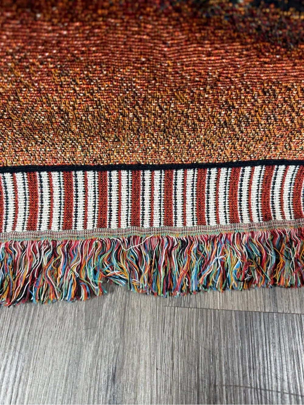 Boyds Bears Fallsworth 2007 Tapestry Throw 51x68 Cotton Made USA Autumn
